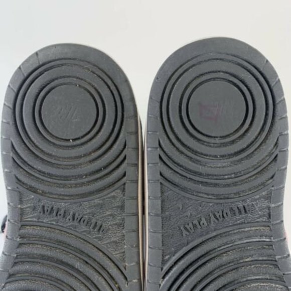 Nike Court Borough Mid 2 Basketball Youth Size 4.5 Black Pink Yellow CD7782-002 - Picture 9 of 10